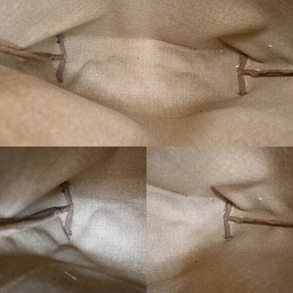 GUCCI Logo Sherry GG Pattern 2set Hand Bag PVC Leather Brown Italy 86TA227 - Picture 10 of 12